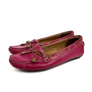 Clarks Artisan Dunbar Racing Pink Leather Driving Moccasin, Size 7 (63992)